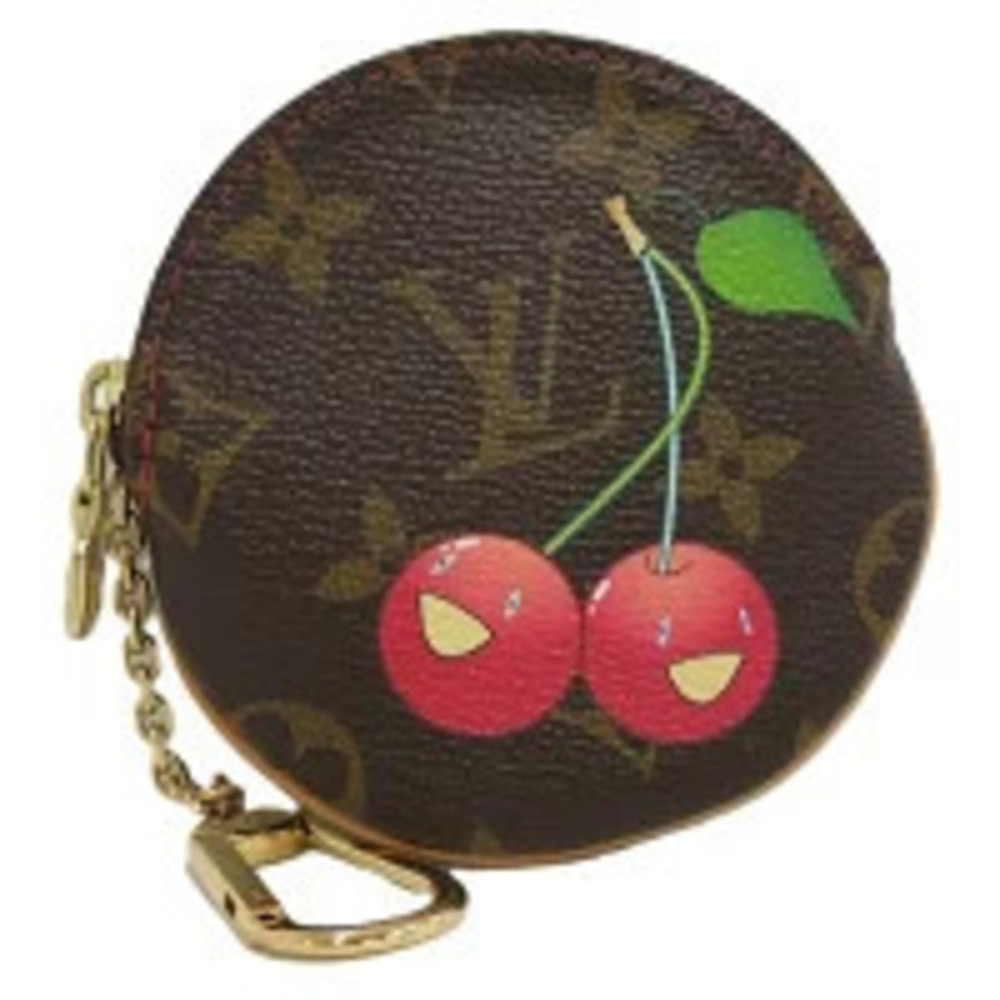 LOUIS VUITTON Portemonnaie Long Monogram Cherry Red Coin Case